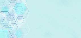 几何六边形蓝色科技背景图片